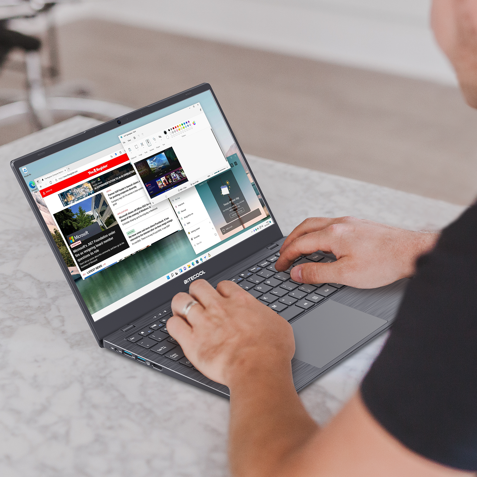 BiTECOOL ブラックノートPC BiTECOOL 14インチ Windows 11 Pro 対応ノートパソコン