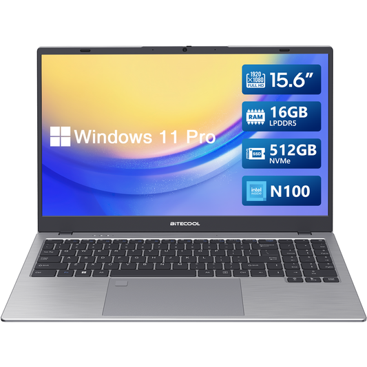 BiTECOOL 15.6インチ N100搭載 薄型ノートPC｜学生・ビジネス向け