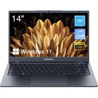 BiTECOOL HaloBook Windows 11 Pro Laptop | 14“ FHD IPS Screen | Intel Celeron N5095 Quad Core | 12GB LPDDR4+256GB NVMe SSD | 2.4G/5G Wifi | Bluetooth 4.2 | 34.2Wh Battery