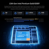 BiTECOOL 15.6-inch FHD IPS Laptop, 8GB LPDDR3 RAM 256GB SATA3 SSD, Intel Pentium Gold 6500Y (up to 3.4GHz), 4 Speakers, 2.4/5G WiFi Bluetooth 5.0, Windows 11 Lightweight Portable Notebook
