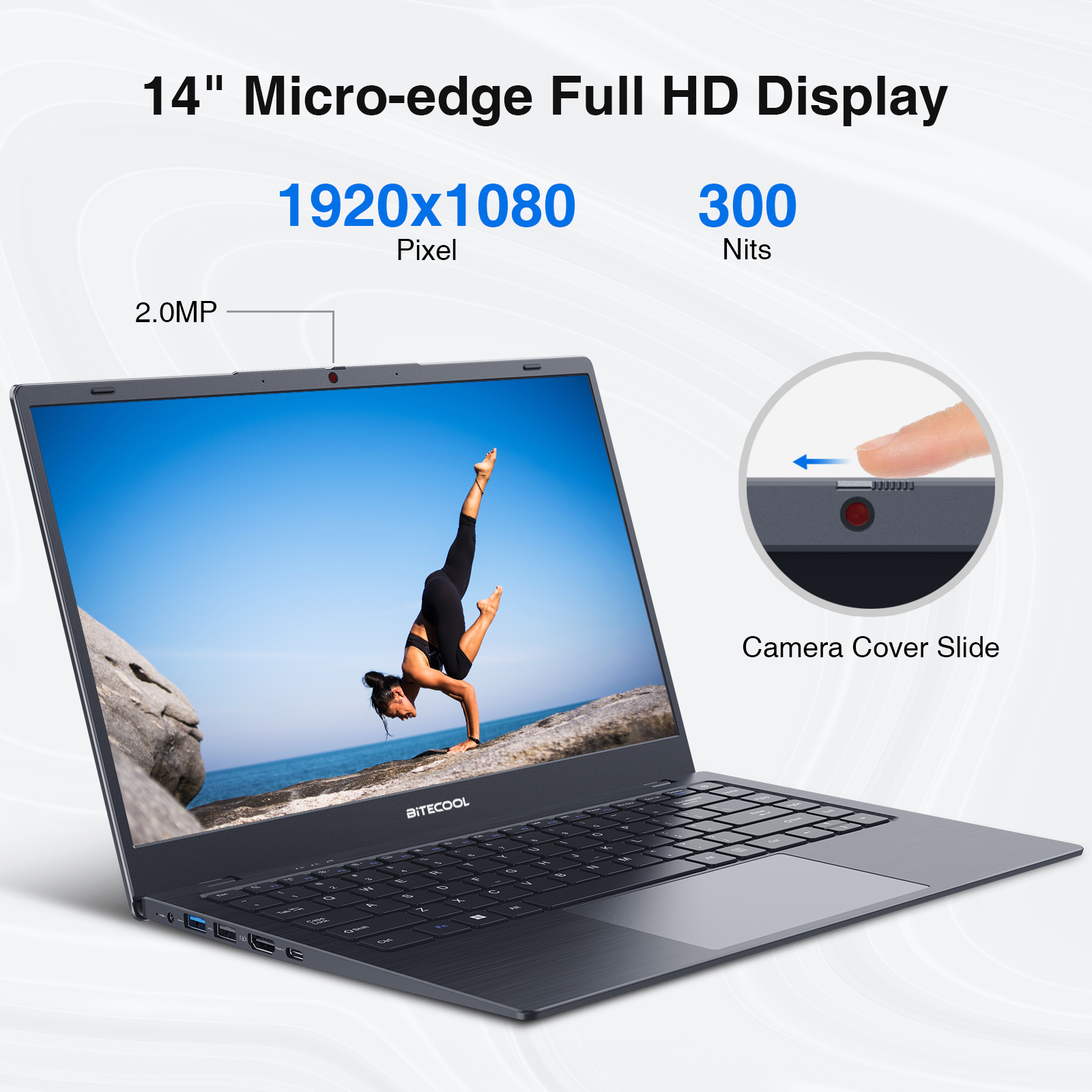 Bitecool Halobook Windows 11 Pro Laptop 14“ Fhd Ips Screen Intel C Bitecool Professional 3515