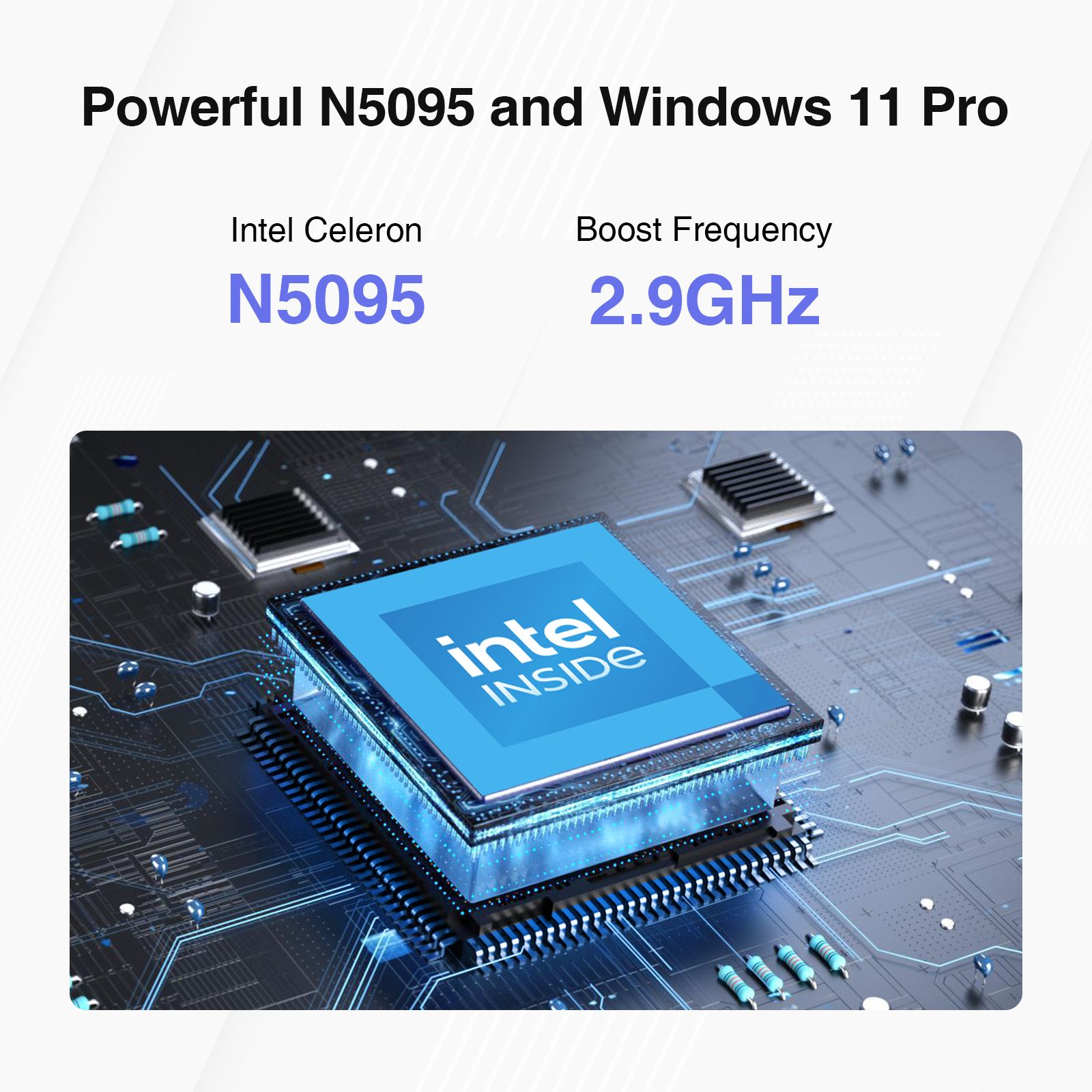 BiTECOOL HaloBook Plus Windows 11 Pro ノートパソコン | 15.6 インチ FHD IPS スクリーン | Intel Celeron N5095 クアッドコア | 16GB LPDDR4+512GB NVMe SSD | 2.4G/5G Wi-Fi | Bluetooth 4.2 | 34.2Wh バッテリー | 指紋リーダー