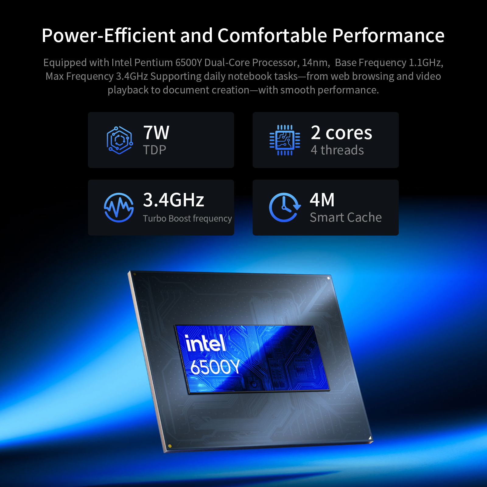 15.6 IPS-FHD-Laptop, 32GB RAM 512GB SSD 6500Y (up to 3.4GHz), Multi-Ports Lightweight Computer for Student-Home WiFi 5 BT5.0 Win 11 Pro