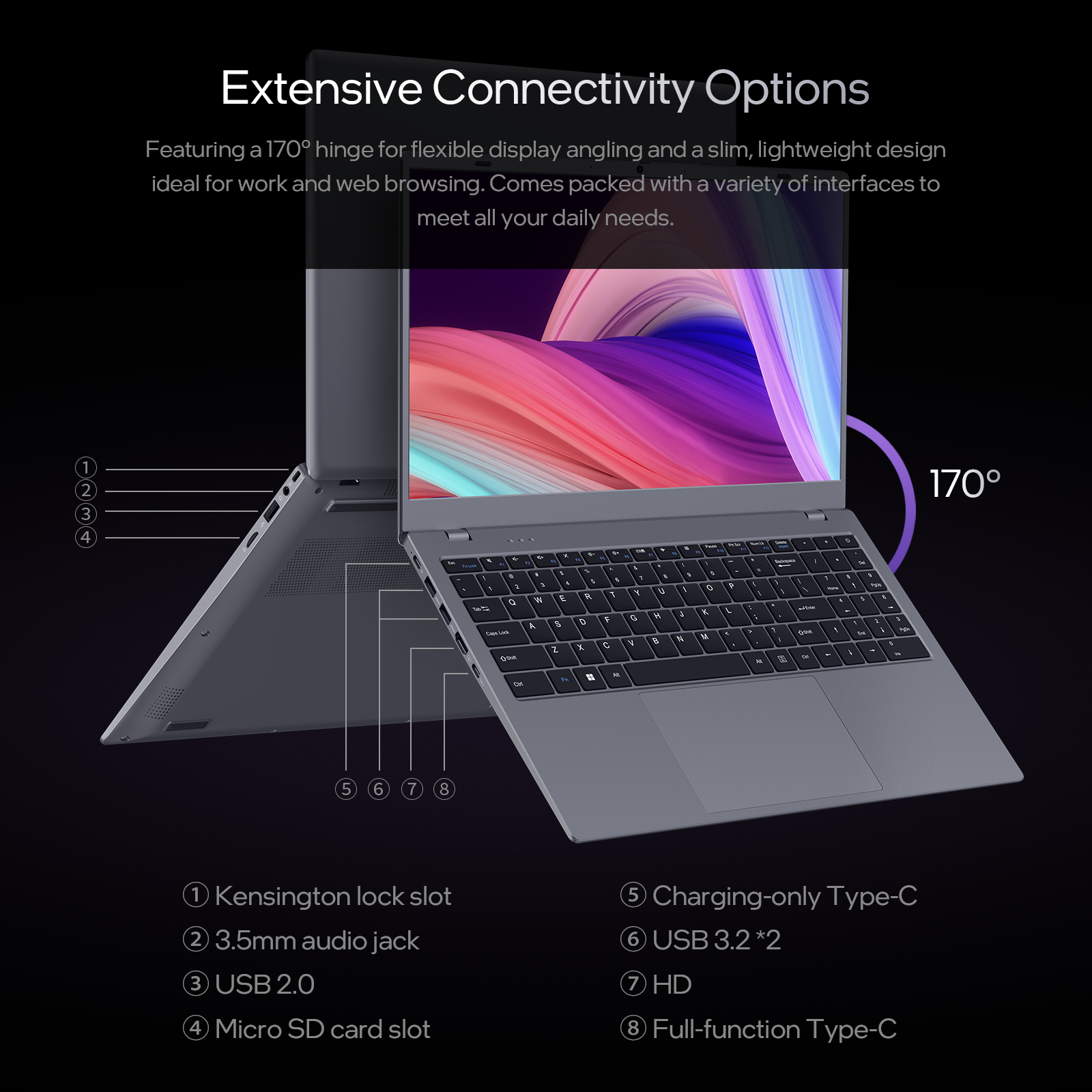 15.6 IPS-FHD-Laptop, 8GB RAM 256GB SSD AMD 3020e (up to 2.6GHz), Full Function Type C Computer for Student-Home WiFi 5 BT5.0 Win 11 Pro
