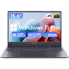 ノートパソコン 15.6インチ N5095 ノートPC サクサクな動作 パソコン 最大2.9GHz 4C4T 16gb 512gb SSD ノートパソコン Windows11 高速放熱 静音 デスクトップpc FHD1080P/Webカメラ/高速WiFi5/BT5.0/Type-C/HDMI/テンキー付きBiTECOOL薄型pc 指紋認証 Laptop 日本語キーボード