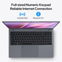 BiTECOOL 15.6-inch AI Ready Windows 11 Laptop, Intel Ultra 5 115U with AI Boost, Pre-installed Office 2024 12GB LPDDR5, 512GB SSD, FHD IPS, WiFi 6, BT5.2, Backlit Keyboard, Privacy Cover Webcam