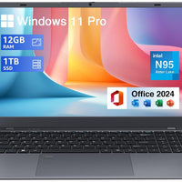 BiTECOOL 15.6-inch AI Ready Windows 11 Laptop, Intel Ultra 5 115U with AI Boost, Pre-installed Office 2024 12GB LPDDR5, 512GB SSD, FHD IPS, WiFi 6, BT5.2, Backlit Keyboard, Privacy Cover Webcam
