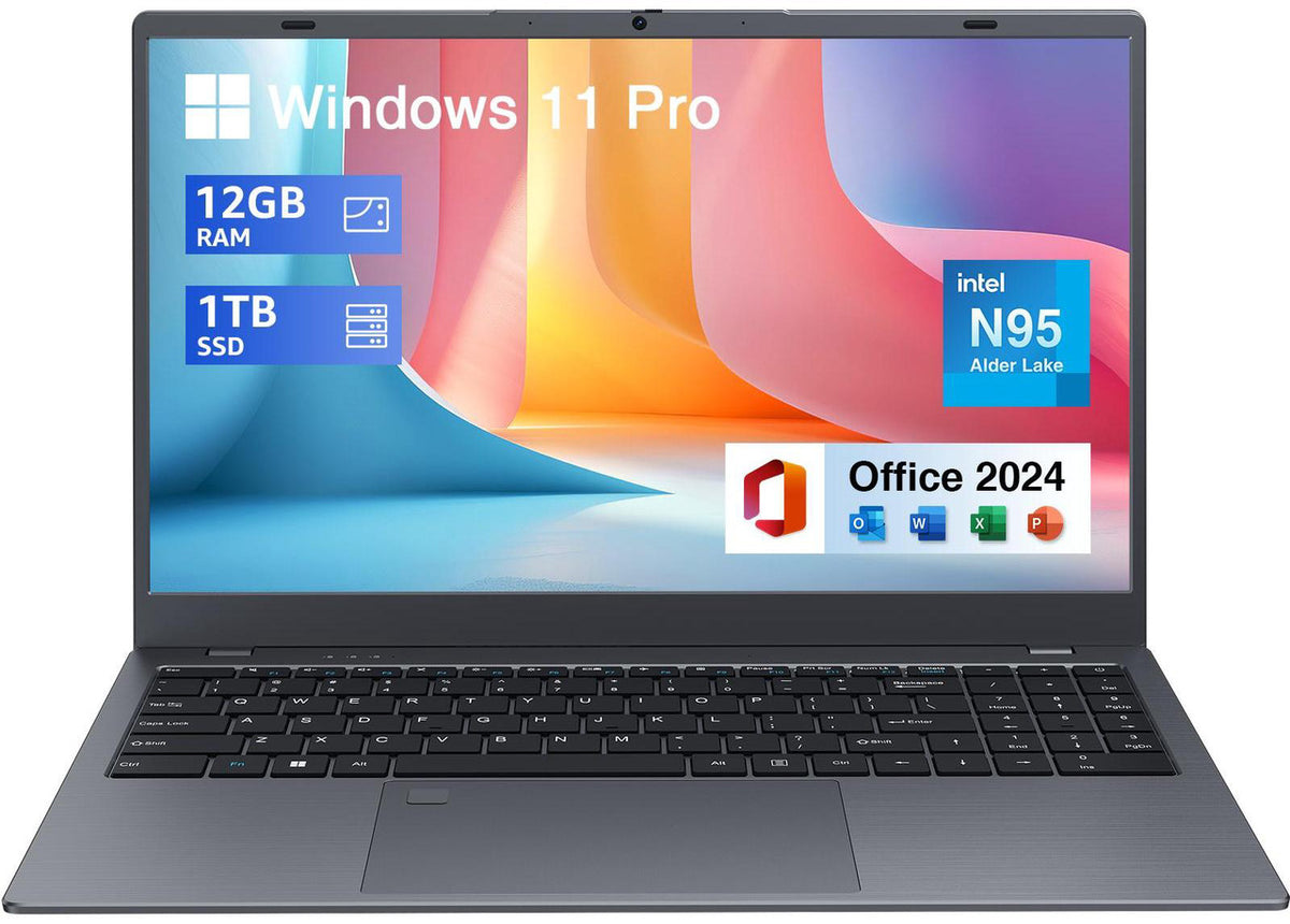 BiTECOOL 15.6-inch AI Ready Windows 11 Laptop, Intel Ultra 5 115U with AI Boost, Pre-installed Office 2024 12GB LPDDR5, 512GB SSD, FHD IPS, WiFi 6, BT5.2, Backlit Keyboard, Privacy Cover Webcam