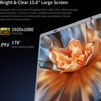 BiTECOOL 15.6-inch FHD IPS Laptop, 16GB LPDDR3 RAM 256GB SATA3 SSD, Intel Pentium Gold 6500Y (up to 3.4GHz), 4 Speakers, 2.4/5G WiFi Bluetooth 5.0, Windows 11 Lightweight Portable Notebook