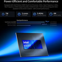 BiTECOOL 15.6-inch FHD IPS Laptop, 16GB LPDDR3 RAM 256GB SATA3 SSD, Intel Pentium Gold 6500Y (up to 3.4GHz), 4 Speakers, 2.4/5G WiFi Bluetooth 5.0, Windows 11 Lightweight Portable Notebook